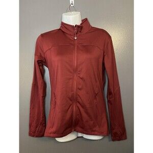 Queenieke Jacket Womens Small Red Full Zip Athletic Running Thumbholes Yoga